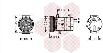 Van Wezel 4300K367 - Компрессор кондиционера unicars.by