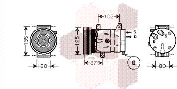 Van Wezel 4300K311 - Компрессор кондиционера unicars.by