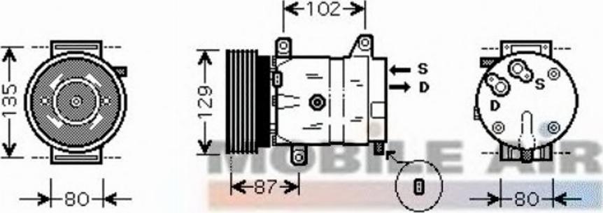 Van Wezel 4300K386 - Компрессор кондиционера unicars.by