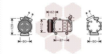 Van Wezel 4300K331 - Компрессор кондиционера unicars.by