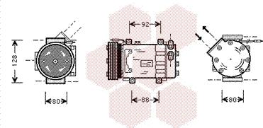 Van Wezel 4300K255 - Компрессор кондиционера unicars.by