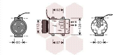 Van Wezel 4300K286 - Компрессор кондиционера unicars.by