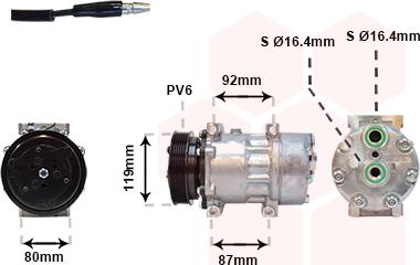 Van Wezel 4300K283 - Компрессор кондиционера unicars.by