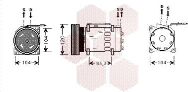 Van Wezel 4300K282 - Компрессор кондиционера unicars.by