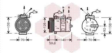 Van Wezel 4700K054 - Компрессор кондиционера unicars.by