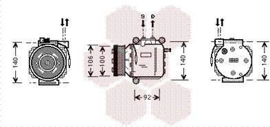 Van Wezel 4700K053 - Компрессор кондиционера unicars.by