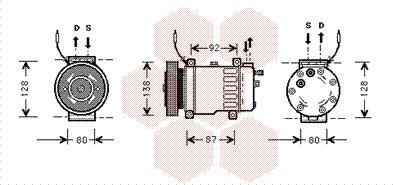 Van Wezel 4700K052 - Компрессор кондиционера unicars.by