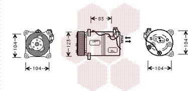 Van Wezel 5900K059 - Компрессор кондиционера unicars.by