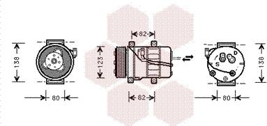 Van Wezel 5900K054 - Компрессор кондиционера unicars.by