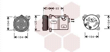 Van Wezel 5900K030 - Компрессор кондиционера unicars.by