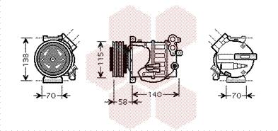 Van Wezel 5900K144 - Компрессор кондиционера unicars.by