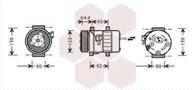 Van Wezel 5900K113 - Компрессор кондиционера unicars.by