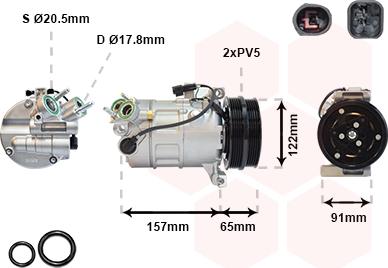 Van Wezel 5901K700 - Компрессор кондиционера unicars.by