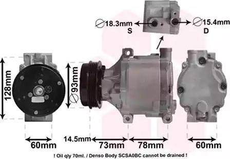 Van Wezel 5100K099 - Компрессор кондиционера unicars.by