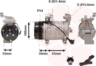 Van Wezel 5100K085 - Компрессор кондиционера unicars.by