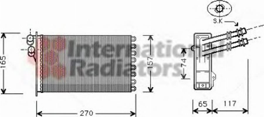 Van Wezel 58006175 - Теплообменник, отопление салона unicars.by