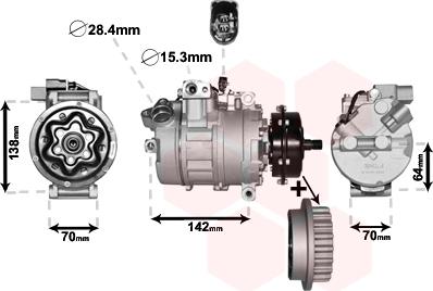 Van Wezel 5800K987 - Компрессор кондиционера unicars.by