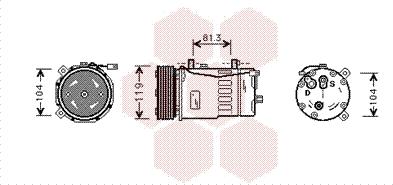 Van Wezel 5800K046 - Компрессор кондиционера unicars.by