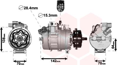 Van Wezel 5800K087 - Компрессор кондиционера unicars.by