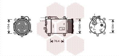 Van Wezel 5800K170 - Компрессор кондиционера unicars.by