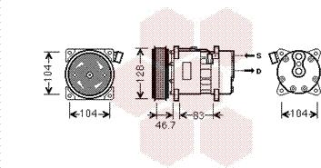 Van Wezel 5800K309 - Компрессор кондиционера unicars.by