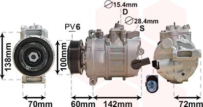 Van Wezel 5800K386 - Компрессор кондиционера unicars.by