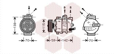 Van Wezel 5800K284 - Компрессор кондиционера unicars.by