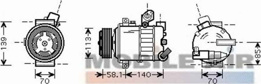 Van Wezel 5800K285 - Электромагнитное сцепление, компрессор unicars.by