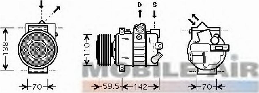 Van Wezel 58 00 K220 - Электромагнитное сцепление, компрессор unicars.by