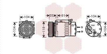 Van Wezel 5800K270 - Компрессор кондиционера unicars.by