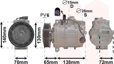 Van Wezel 5801K706 - Компрессор кондиционера unicars.by