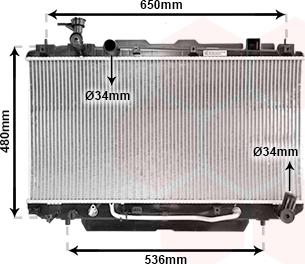 Van Wezel 53002301 - Радиатор, охлаждение двигателя unicars.by