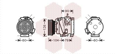 Van Wezel 5300K449 - Компрессор кондиционера unicars.by