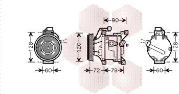 Van Wezel 5300K444 - Компрессор кондиционера unicars.by