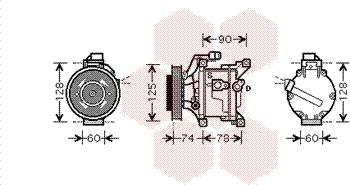 Van Wezel 5300K445 - Компрессор кондиционера unicars.by