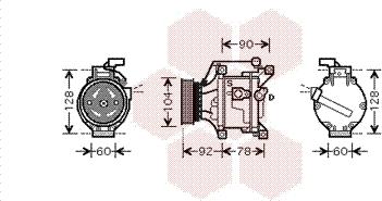 Van Wezel 5300K446 - Компрессор кондиционера unicars.by