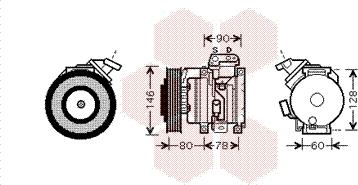 Van Wezel 5300K448 - Компрессор кондиционера unicars.by