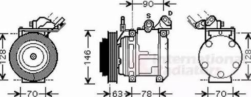 Van Wezel 5300K442 - Компрессор кондиционера unicars.by