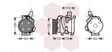 Van Wezel 5300K451 - Компрессор кондиционера unicars.by