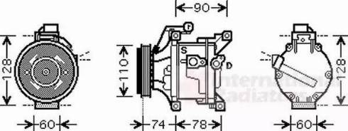 Van Wezel 5300K452 - Компрессор кондиционера unicars.by