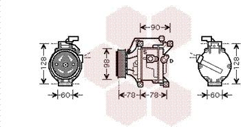 Van Wezel 5300K468 - Компрессор кондиционера unicars.by