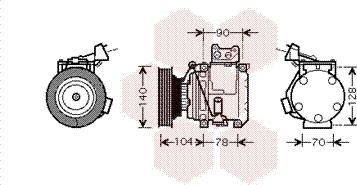 Van Wezel 5300K438 - Компрессор кондиционера unicars.by