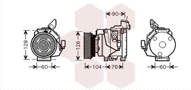 Van Wezel 5300K437 - Компрессор кондиционера unicars.by