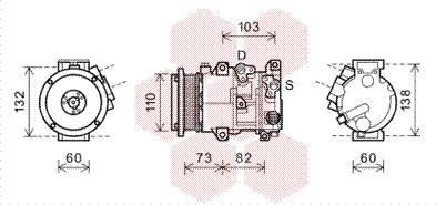 Van Wezel 5300K599 - Компрессор кондиционера unicars.by