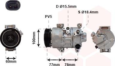 Van Wezel 5300K584 - Компрессор кондиционера unicars.by