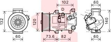 Van Wezel 5300K610 - Компрессор кондиционера unicars.by