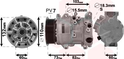 Van Wezel 5300K685 - Компрессор кондиционера unicars.by