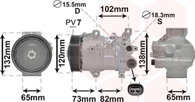 Van Wezel 5300K742 - Компрессор кондиционера unicars.by