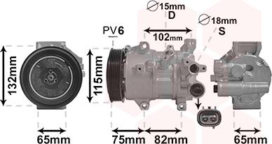 Van Wezel 5301K701 - Компрессор кондиционера unicars.by