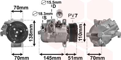 Van Wezel 5200K140 - Компрессор кондиционера unicars.by